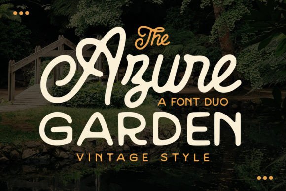 Azure Garden: Elevating Editorial Design with Timeless Script Typography