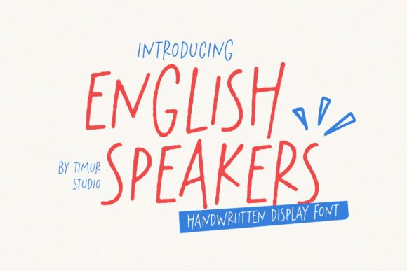 English Speakers: A Bold Script Font for Handmade Labels, Invitations, and More