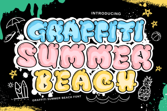 Graffiti Summer Beach: A Lively Script Font for Editorial Expression