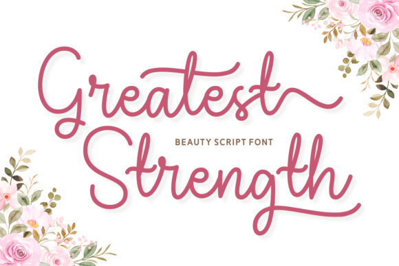 Greatest Strength Font: Elegant Script for Editorial Design