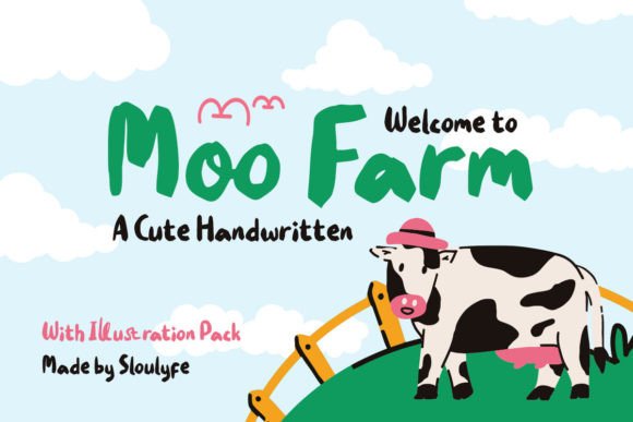 Moo Farm Font: A Handwritten Typeface for Branding