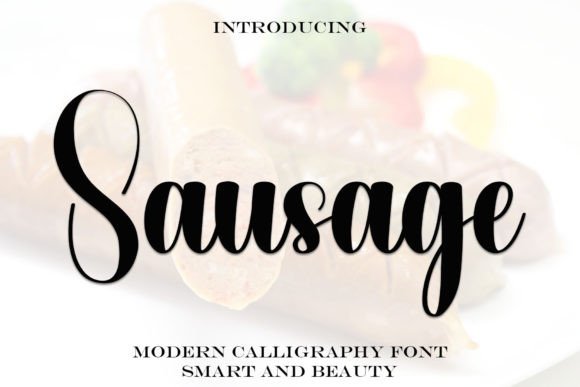 Sausage Font: Elegant Handwritten Type for Crafters