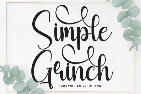 Simple Grinch Font: Elegant Script for Handmade Products